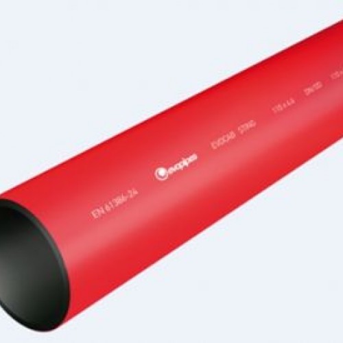 Caurdures caurule, D160mm x 9.5 mm, PEHD, 1250N, stanga 12 m, sarkana EVOCAB STING (palete=240m)