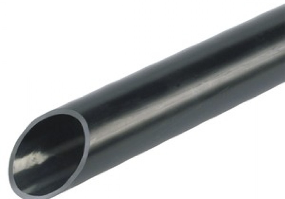 Cietā caurule UV D50mm, L=3m, 1250N PVC (paka 21m) outdoor melna