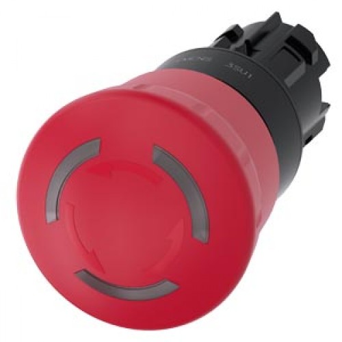 Avārijas  STOP poga-sēne, izgaismota, 22 mm, apaļa, sarkana, 40 mm, 13850