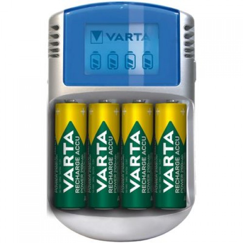 Bateriju lādētājs ar LCD displēju 4xAA/AAA 2400mAh