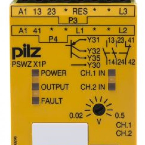 Drošības relejs PSWZ X1P 0,5V /24-240VACDC 2n/o 1n/c 2so