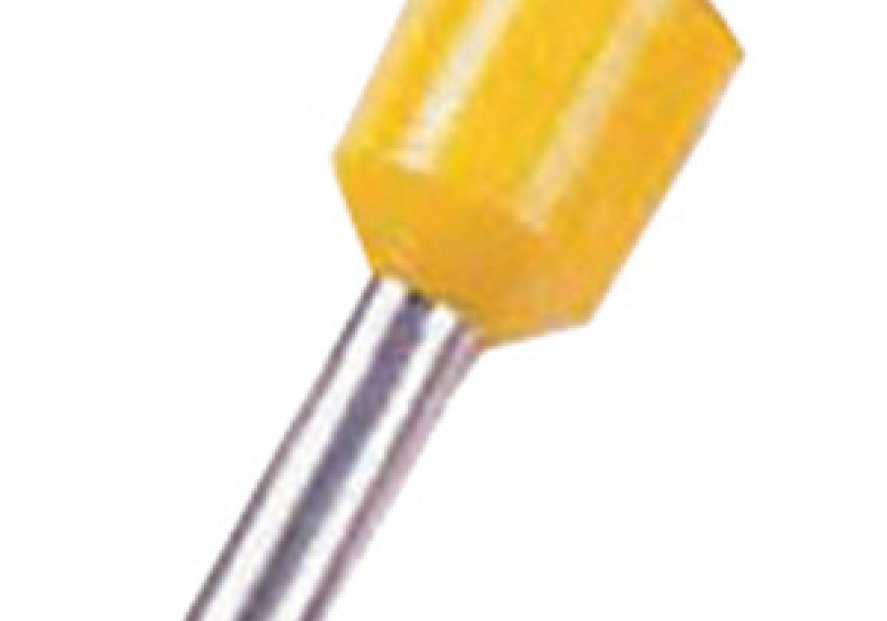 Āderuzgalis izolēts 6mm²/ L12mm dzeltens (Paplašināts izolācijas nosegs)