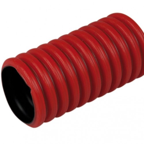 Gofrētā dubultsienu caurule D40mm, 450N, rullis 50m, sarkana KOPOFLEX (palete=3000m)