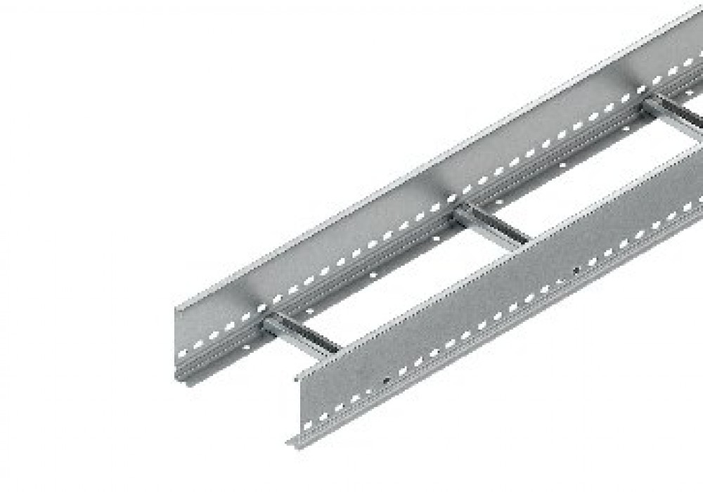 Cable ladder, 100x500x3000 mm, t=1,5 mm, perforated, rung space 300 mm