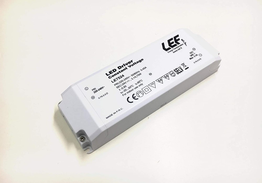 Pastāvīgs sprieguma LED barošanas bloks - 75W 24Vdc - IP20