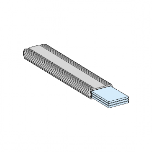 Insulated flexible bar, 660 A, size 32 x 8 mm, length 1800 mm