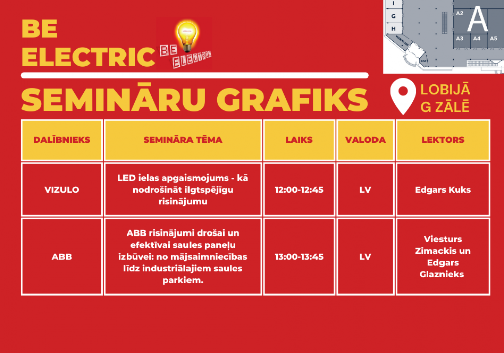 Baltik Elektro Semināru Grafiks