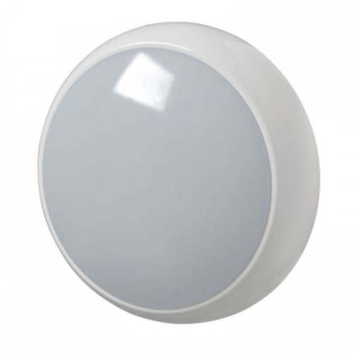 Gaismeklis LED plafons GOLF 10W, 840/990/950lm, 3000/4000/6500K, IP65, IK10, Ø330, balts, ar mikroviļņu sensoru