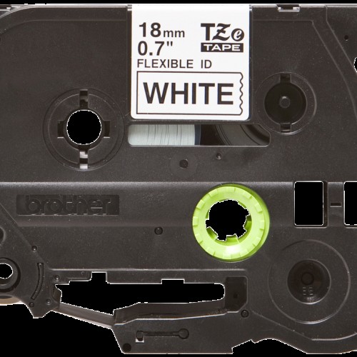 Lente TZe-FX241 Flexible melns teksts uz balta 18mm x 8m