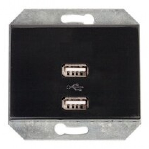 USB lādētājs 2xUSB 3.4A melns XP500