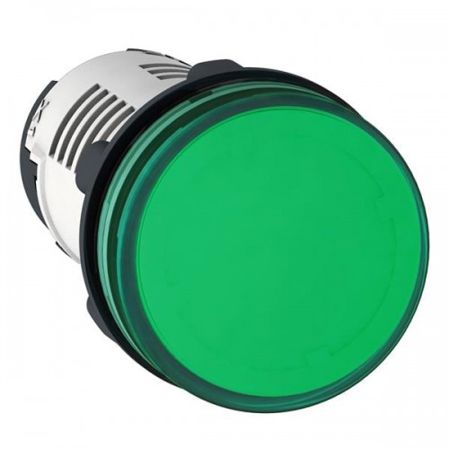 Spuldze LED 22mm korpusā, 230V AC, zaļš